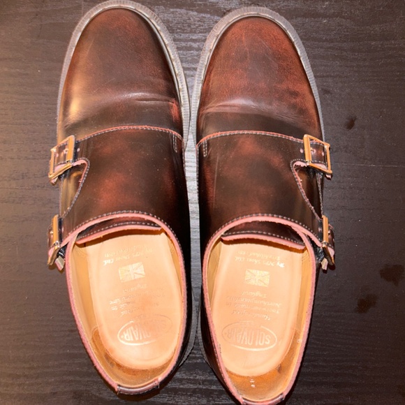 Solovair Burgundy Rub-Off Double Buckle Monk Shoe (USM 7.5, UK 6.5) main image 2